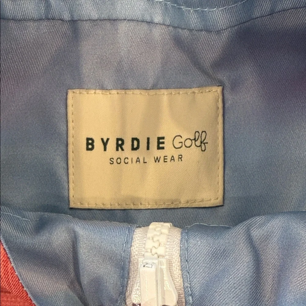 Byrdie Golf Social Wear Reversible Long Striped/Blue Jacket Small - Picture 2 of 7
